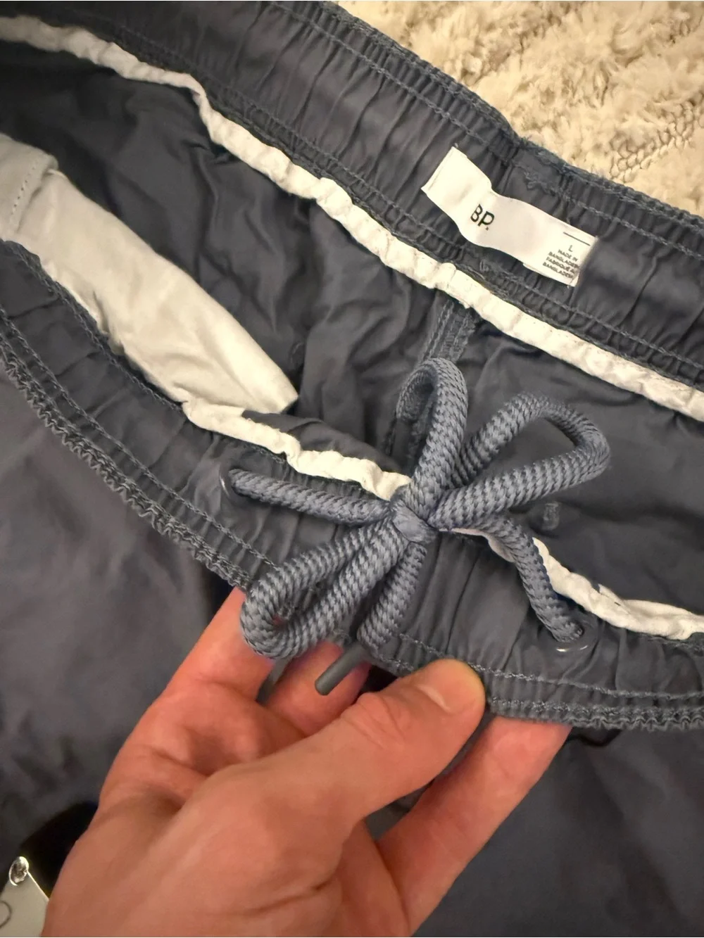 BP. Nordstrom Men’s Cotton Drawstring Shorts – Size L – Slate Blue